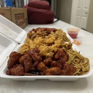 Sooo much food.  Really yummy and great price.  If you go to Panda Express you're waisting your time.  Go here instead....