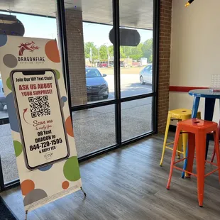 a sign in a restaurant