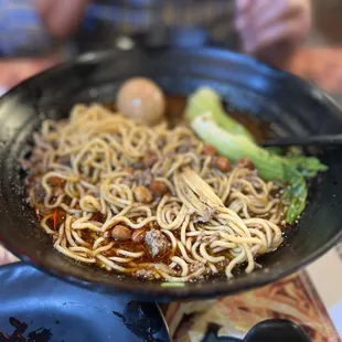 Chong Qing Noodle with a braised egg