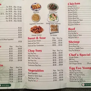 Menu - back side - July 2017