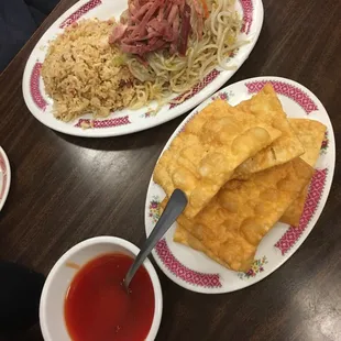 Fried won ton combination