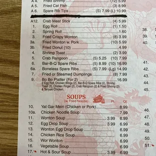 Appetizers &amp; Soups