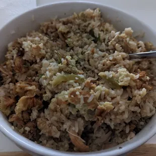 Egg Foo Young and White Rice Leftovers -- Yummy!!!