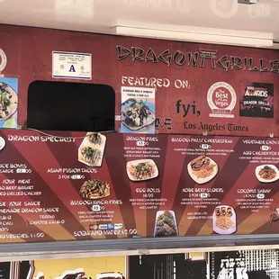 The menu