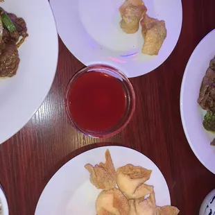 Left : Fried Wonton Right : Crab Rangoon