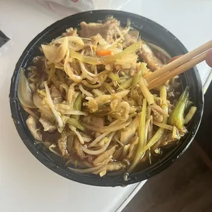 Beef chow mein.  This is absolutely the worst food ever. I am going to re-order from another restaurant just terrible just terrible.!