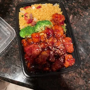 a meal in a plastic container