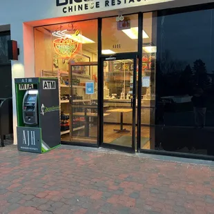 the front of the restaurant