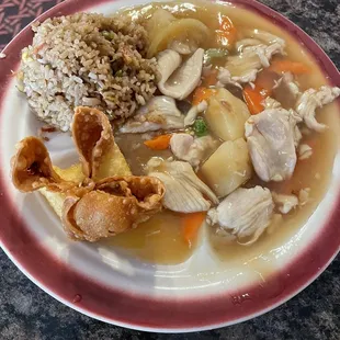 Lunch menu Lemon Chicken Lite. Always a winner
