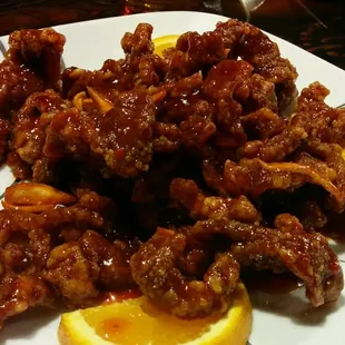 I&apos;m picky about my orange chicken and this hit the spot! Nice and crispy, not dry or chewy.