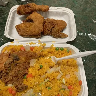 Vegetable Fried Rice Half a chicken
