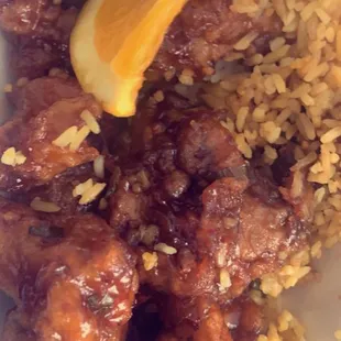 Orange flavored chicken