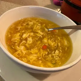 Egg drop soup to start