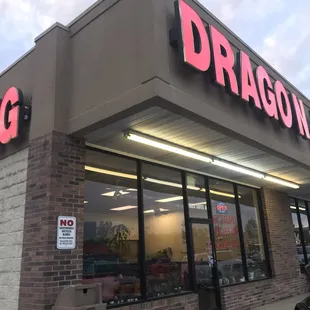 the front of the restaurant