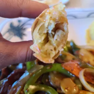 Vegetable egg roll.