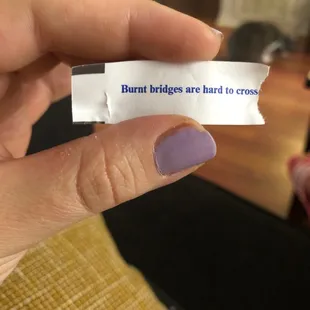 My fortune was bleak and ripped.
