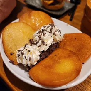 Battlestar Galactica: fried bao buns w red bean paste