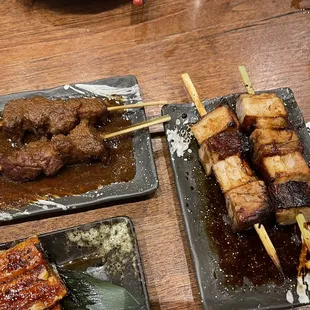 Left - Tenderloin Right - Pork chashu Both from Robata menu