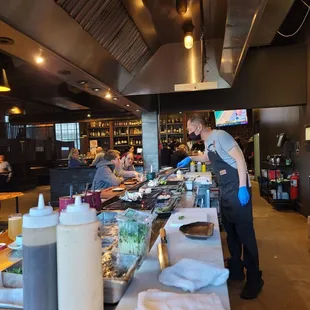 Robata chef hard at work.