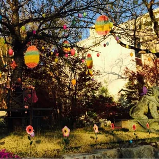 Easter eggs in the park....