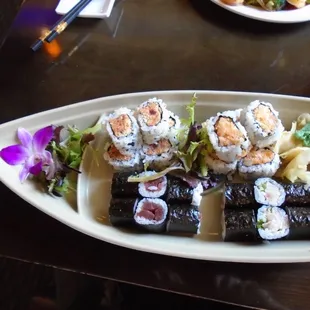 My selection of 3 different sushi rolls.