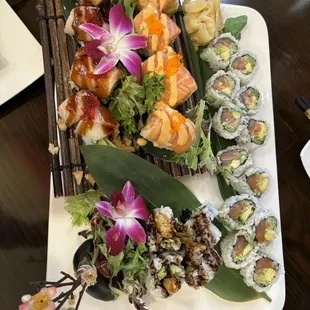 Two alaskan, shrimp tempura, pink lady, empire