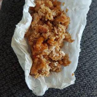 inedible General Tso's chicken I had to spit out.