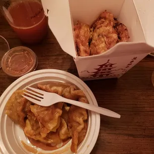 a plate of food and a fork