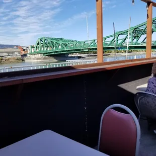 The view from the outdoor seating