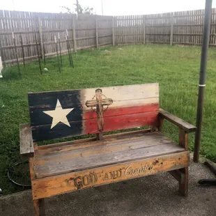 Backyard patio smoking section