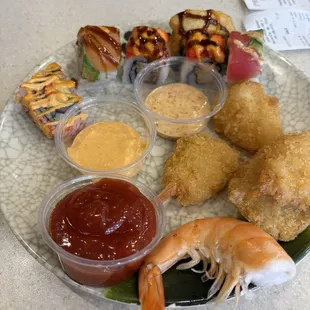 And that was just the beginning, they even had a hibachi grill so much choice they always topped off your drink. The ambience is nice.