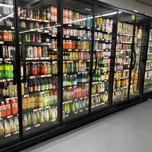 Variety of chilled drinks