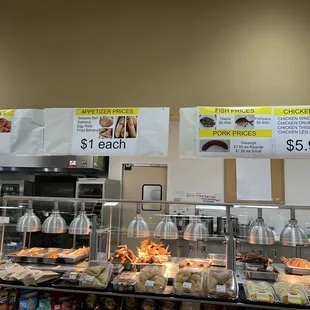 a variety of food items