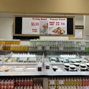 a variety of food items