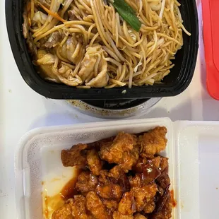 This is supposed to be almost $50 of food. Chow mein has no color and tastes like nothing. Total rip off.