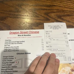 Chow Fun price $17.47 vs vs 12.....