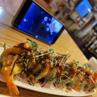 a plate of food on a table