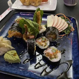 Spider Roll and Crab Rangoons