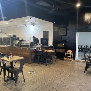 chef&apos;s area and seating