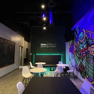 the interior of the restaurant