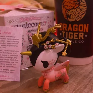 You can earn points here by dining often. This is one of the collectible toys they offer. Super cute!