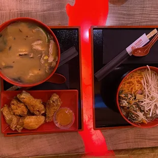 Our ramen &amp; chicken wings
