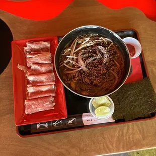 Wagyu, rice noodles HOKKAIDO BEEF