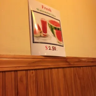 Fresh watermelon juice!