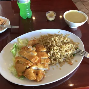 This is their war sue gai combination platter