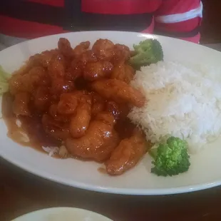 General tsos chicken. Big portion