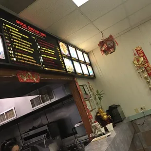 the menu of a chinese restaurant
