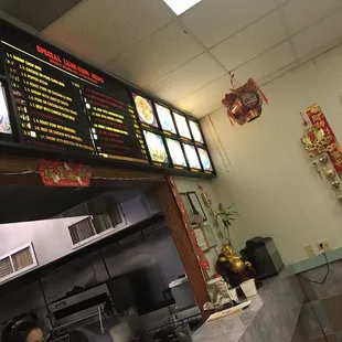 the menu of a chinese restaurant