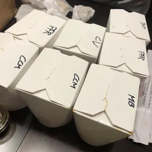 The to go boxes