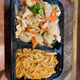 a meal in a plastic container